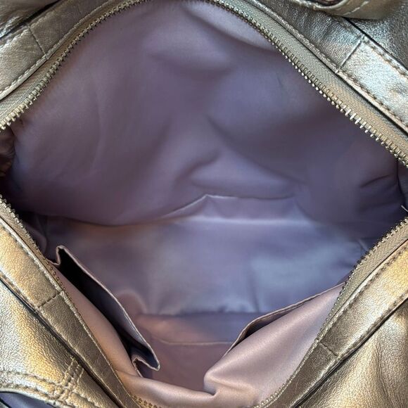 Coach Purse Handbag Leather Maggie Mia  Metallic Soft Hobo Shoulder Bag - HTF - Picture 14 of 16